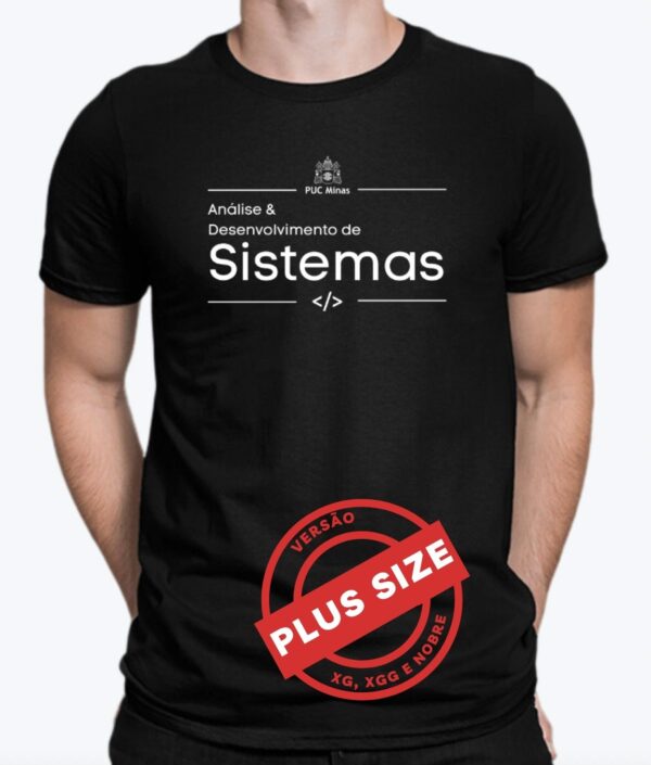 Camiseta Análise e Desenvolvimento de Sistemas - PUC Minas 2025 (PLUS SIZE)